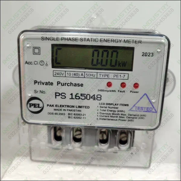 PEL Digital Energy Meter Single Phase in Pakistan