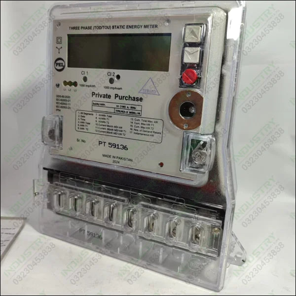 PEL Three Phase Static Digital Energy Meter in Pakistan