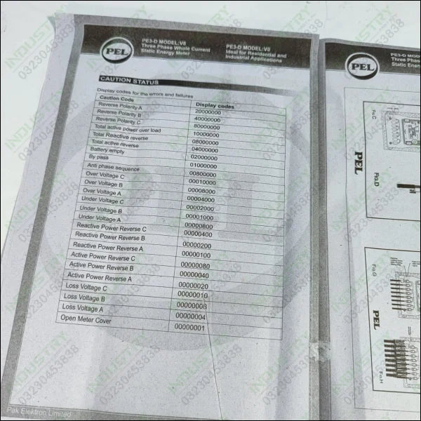 PEL Three Phase Static Digital Energy Meter in Pakistan