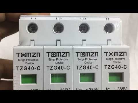 3Phase AC tomzn SPD 4pole House Surge Protector voltage Arrester Device in Pakistan