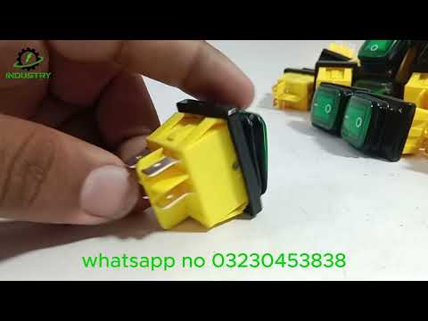 Red Colour Waterproof Latching Rocker Toggle Switch AC250V/16A in Pakistan