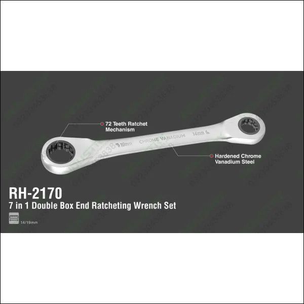 RONIX 7-in-1 Double Box End Ratcheting Wrench Set RH-2170 in Pakistan