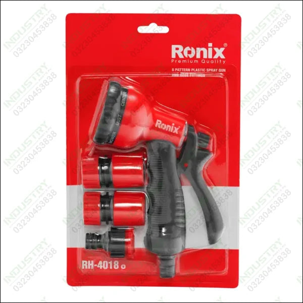 RONIX 8-Pattern Soft Coated Water Spray Gun RH-4018 in Pakistan