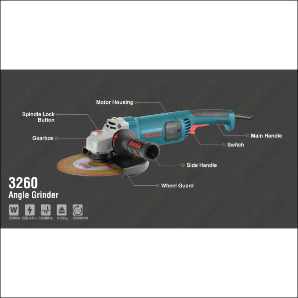 RONIX Angle Grinder 230mm 3260 in Pakistan