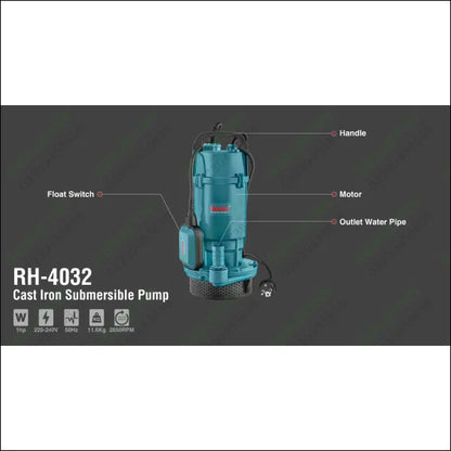 RONIX Cast Iron Submersible Pump 1 hp RH-4032 in Pakistan