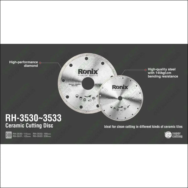 RONIX Ceramic Cutting Disk RH-3530 RH-3531 RH-3533 in Pakistan