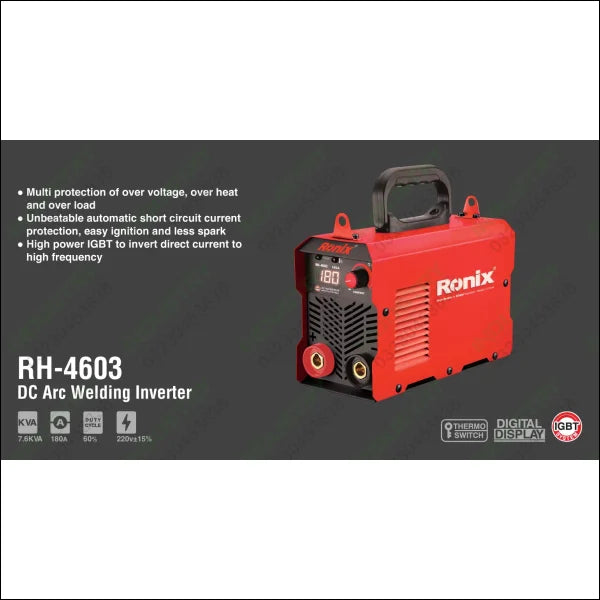 RONIX DC Arc Welding Inverter 180A RH-4603 in Pakistan