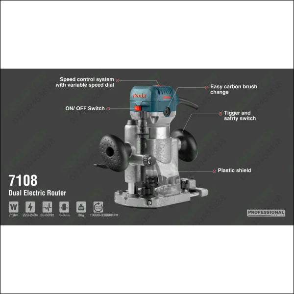 RONIX Electric Compact Router 7108 in Pakistan