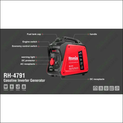 RONIX Gasoline Inverter Generator 1200W RH-4791 in Pakistan