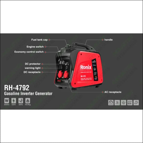 RONIX Gasoline Inverter Generator 2000W RH-4792 in Pakistan