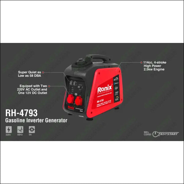 RONIX Gasoline Inverter Generator 2200W RH-4793 in Pakistan