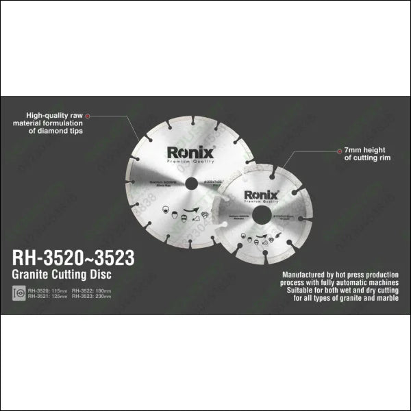 RONIX Granite Cutting Disk RH-3520 in Pakistan