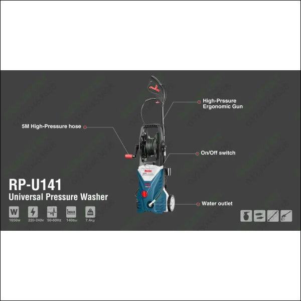 RONIX High-Pressure Washer 140BAR RP-U141 in Pakistan