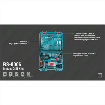 RONIX Impact Drill Kit 52pcs RS-0006 in Pakistan