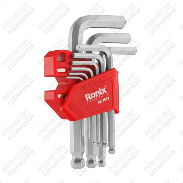 RONIX Magnetic Hex Key 9pcs Cr-V RH-2033 in Pakistan