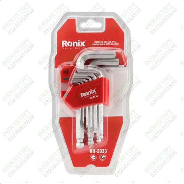 RONIX Magnetic Hex Key 9pcs Cr-V RH-2033 in Pakistan