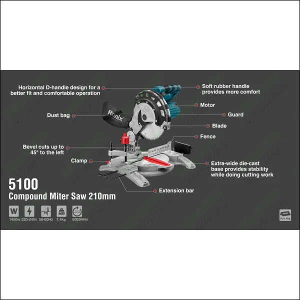 RONIX Miter Saw 210mm 5100 in Pakistan