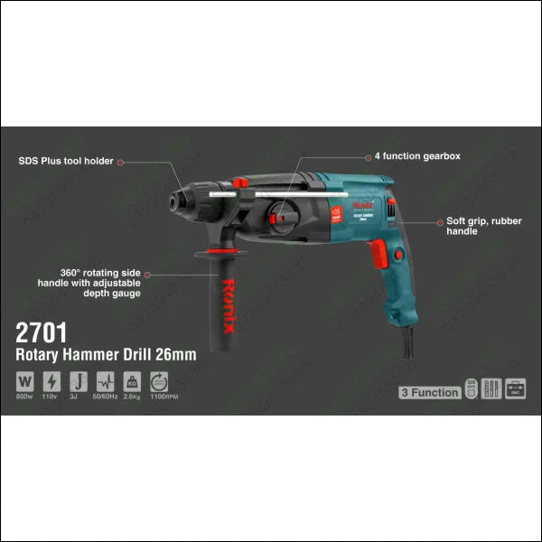 RONIX Rotary Hammer 26mm 2701V in Pakistan