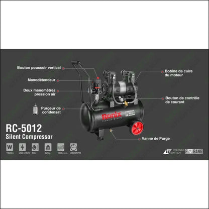 RONIX Silent Air Compressor 50L RC-5012 in Pakistan