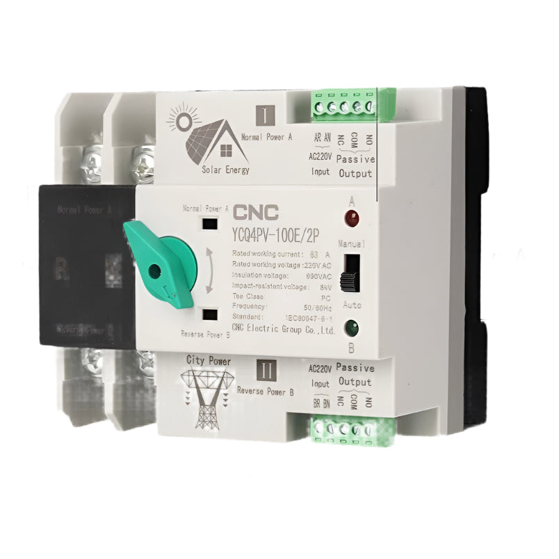 CNC YCQ4-100E DC ATS 2-POLE Automatic Transfer Switch in Pakistan