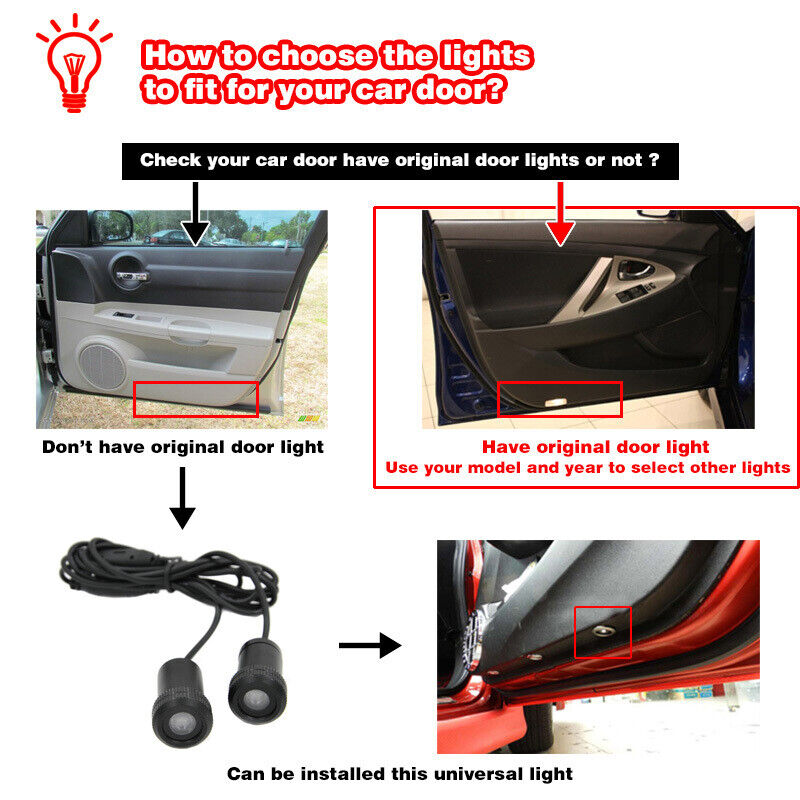 LED 2PCS Punching Ghost Shadow Light Logo Projector Universal in Pakistan