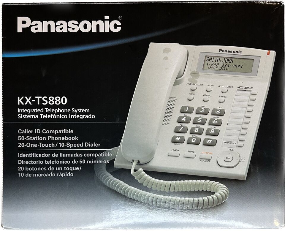 Panasonic Corded Phone Caller ID 50 Station Phone Book Speaker Phone Made in Malaysia in Pakistan