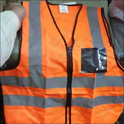 Safety Vest Jacket with Reflective Strips in Pakistan