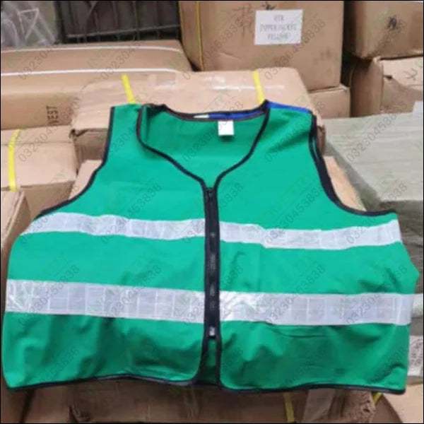 Safety Vest Jacket with Reflective Strips in Pakistan