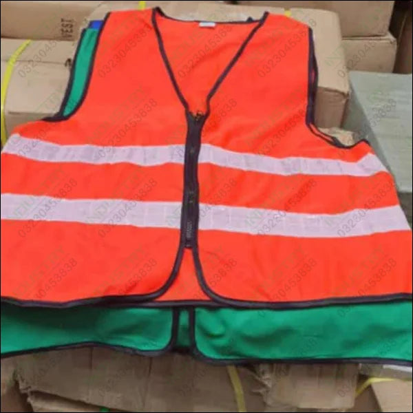 Safety Vest Jacket with Reflective Strips in Pakistan