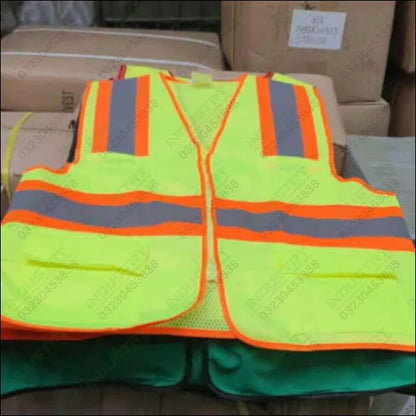 Safety Vest Jacket with Reflective Strips in Pakistan