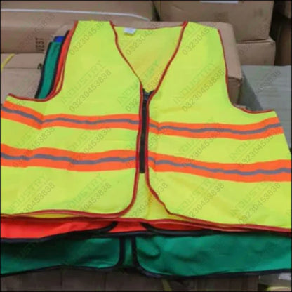 Safety Vest Jacket with Reflective Strips in Pakistan