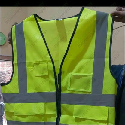 Safety Vest Jacket with Reflective Strips in Pakistan