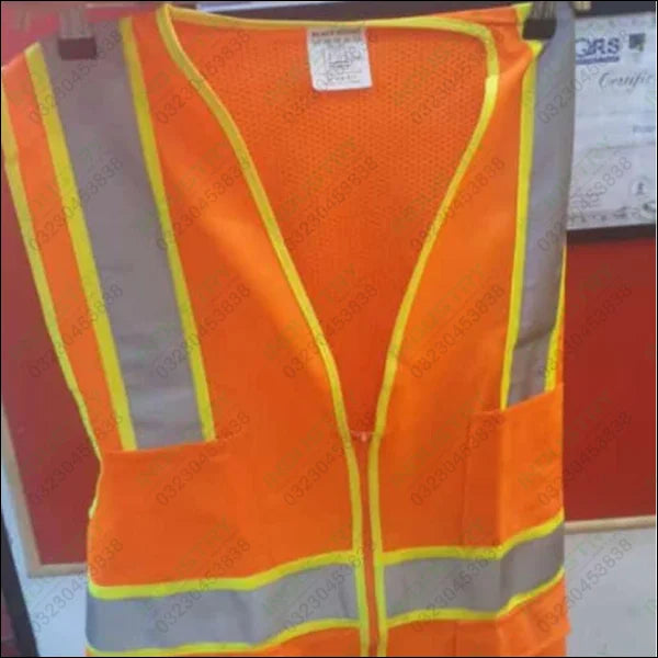 Safety Vest Jacket with Reflective Strips in Pakistan