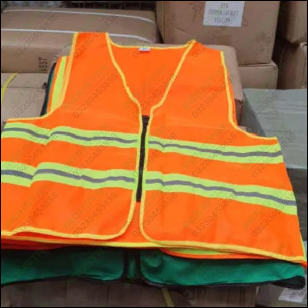 Safety Vest Jacket with Reflective Strips in Pakistan