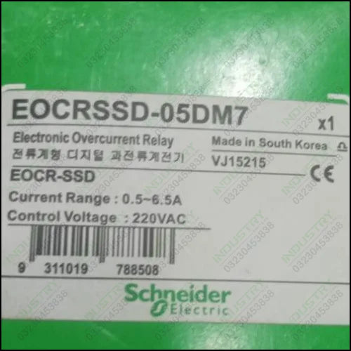 Schneider Electric motor protector relay EOCRSSD-05DM7 in Pakistan - industryparts.pk