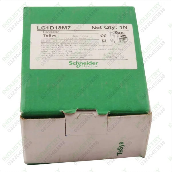 Schneider LC1D18M7 3pole Magnetic Contactor China Made in Pakistan