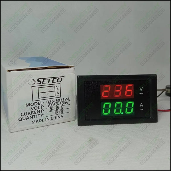 SETCO D85-5035 Digital AC Ammeter A+V 100A in Pakistan - industryparts.pk