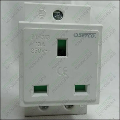 SETCO  Industrial Electrical Outlet  Socket 13A 250V Din Rail Modular Socket in Pakistan