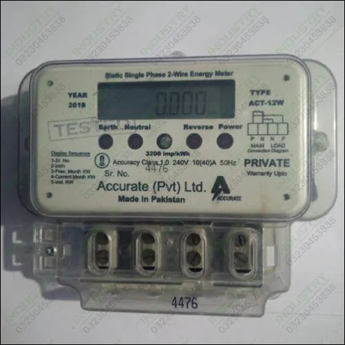 Single phase digital voltage electric meter mechanical ampere energy meter - industryparts.pk