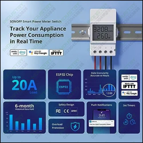 SONOFF POWR320D Elite 20A WiFi Smart Power Meter Switch in Pakistan