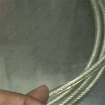 Stainless steel wire rope clear PVC insulated (10 foot) - industryparts.pk