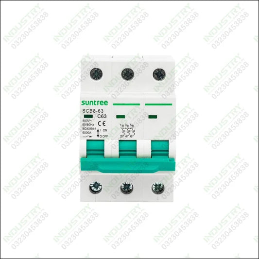 Suntree SCB8-63 3 Phase Circuit Breaker in Pakistan - industryparts.pk