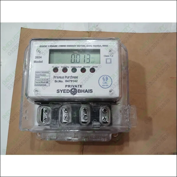 Syed Bhais Single Phase Energy Meter in Pakistan