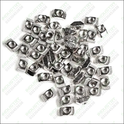 T Nuts Aluminium Extrusion Profile Parts in Pakistan 20pcs - industryparts.pk