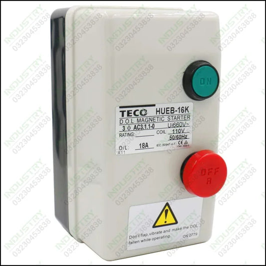 Teco Magnetic Starter  On Off Switch Enclosed 3 Pole DOL stater in Pakistan - industryparts.pk