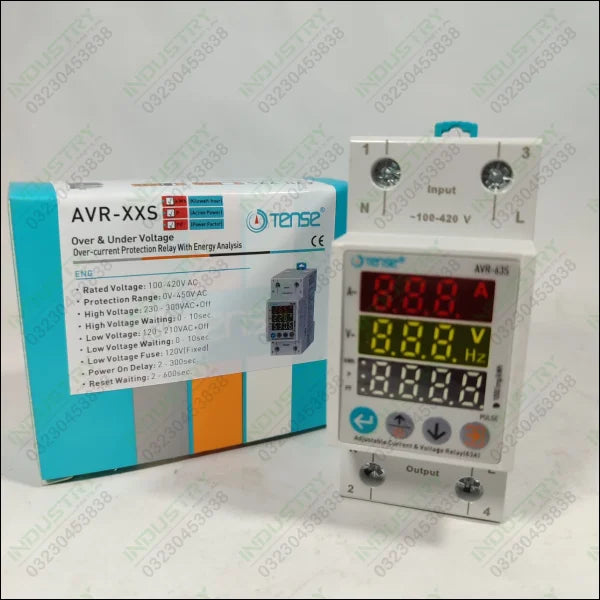 Tense AVR-XXS Adjustable Current and Voltage Relay (63A) in Pakistan