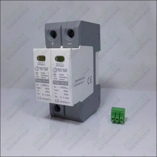 TENSE DC Surge Protective Device IP20 TEN2-DC40 40KA 2 Pole in Pakistan - industryparts.pk