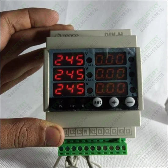 Tense Digital Display Meter DIN-M Three Phase Voltage Current Frequency and Power Meter in Pakistan - industryparts.pk