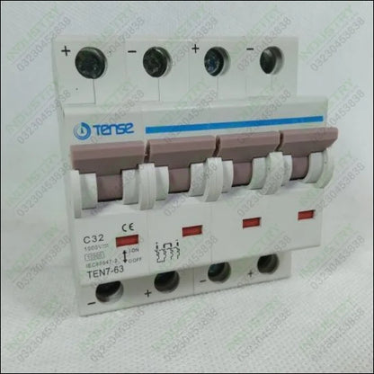 Tense MCB 1000V DC 4 Pole Circuit Breaker in Pakistan - industryparts.pk