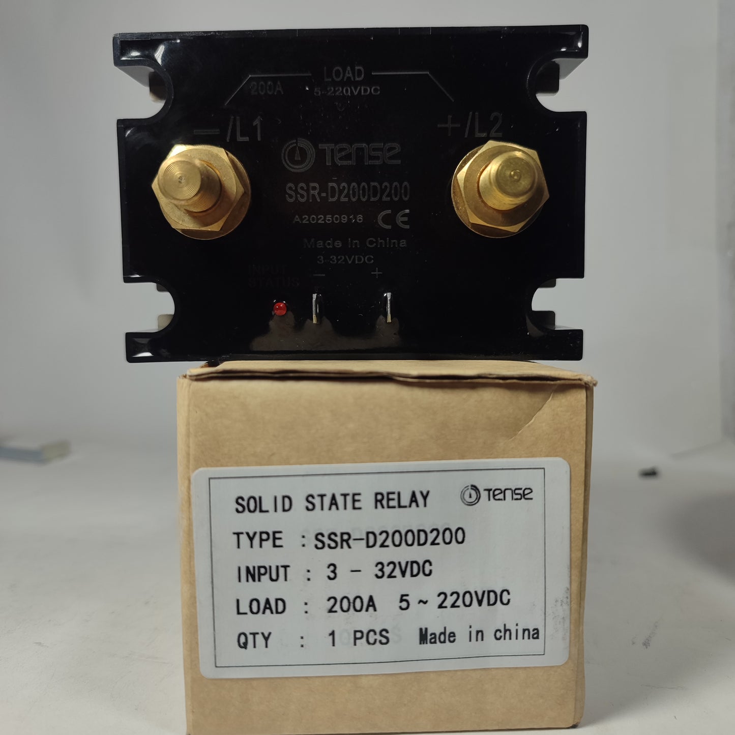 Tense SSR‑D200D200 200A DC‑DC Solid State Relay 5–220VDC